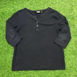 Women's Black Onque Casual 1/2 Length Sleeve Shirt